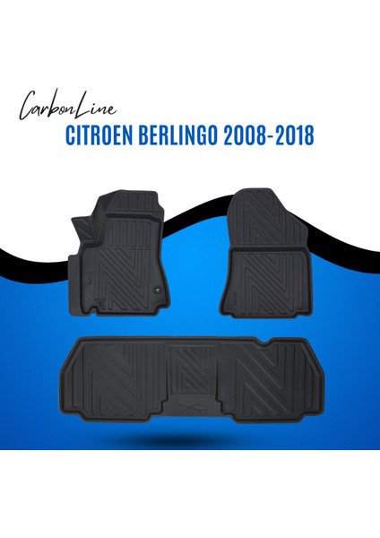 Cıtroen Berlıngo 2008-2018 3D Carbonline Araca Özel Paspas