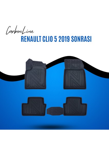 Renault Clıo 5 2019 Sonrası 3D Carbonline Araca Özel Paspas