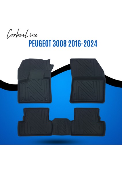 Peugeot 3008 2016-2024 3D Carbonline Araca Özel Paspas