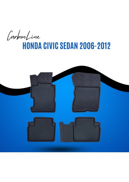 Honda Cıvıc Sedan 2006-2012 3D Carbonline Araca Özel Paspas