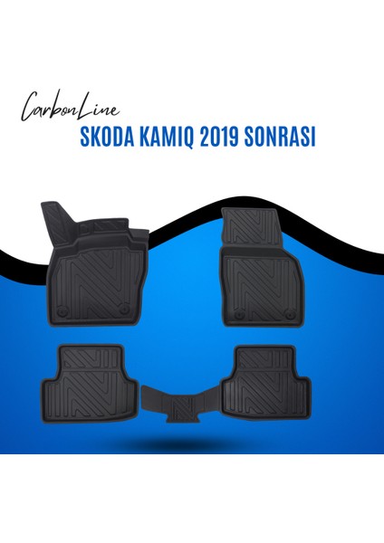 Skoda Kamıq 2019 Sonrası 3D Carbonline Araca Özel Paspas