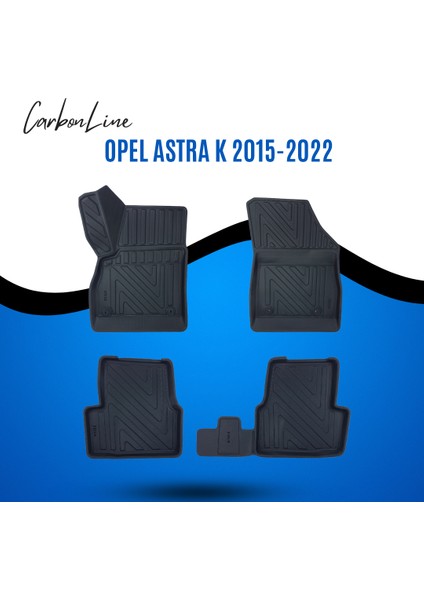 Opel Astra K 2015-2022 3D Carbonline Araca Özel Paspas