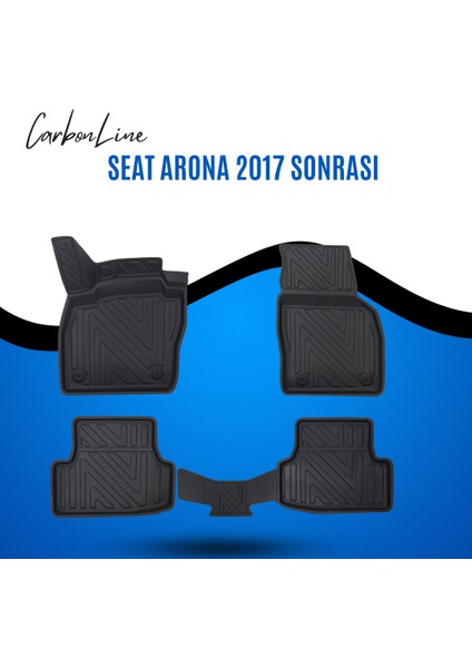 Seat Arona 2017 Sonrası 3D Carbonline Araca Özel Paspas
