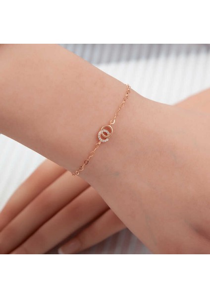 Gümüş Rose Birleşik Halkalar Kadın Kolye fiyatları