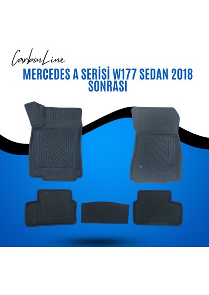 Mercedes-Benz A Serisi W177 Sedan 2018 Sonrası 3D Carbonline Araca Özel Paspas