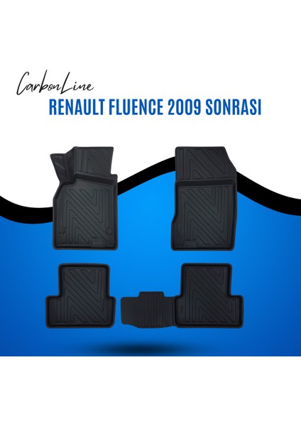 Renault Fluence 2009 Sonrası 3D Carbonline Araca Özel Paspas