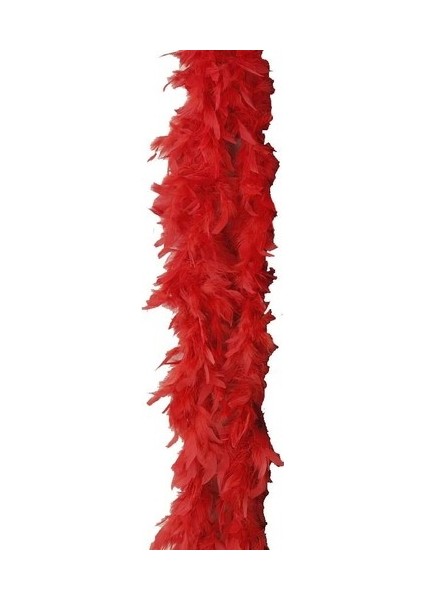 2 Metre Boa Tüy Otriş - Kırmızı