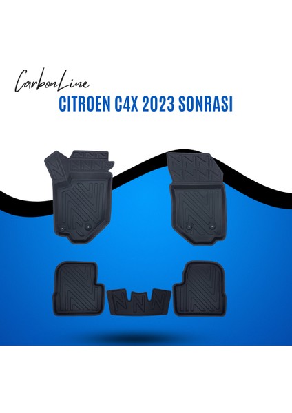 Cıtroen C4X 2023 Sonrası 3D Carbonline Araca Özel Paspas