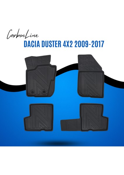 Dacıa Duster 4x2 2009-2017 3D Carbonline Araca Özel Paspas