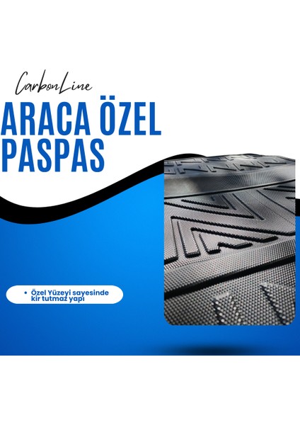 Dacıa Duster 4x2 2009-2017 3D Carbonline Araca Özel Paspas