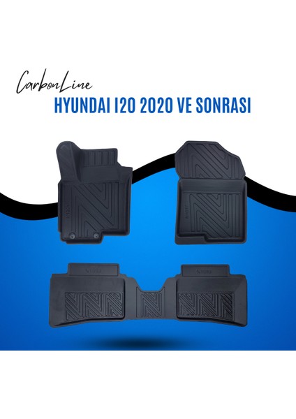 Hyundaı I20 2020 ve Sonrası 3D Carbonline Araca Özel Paspas