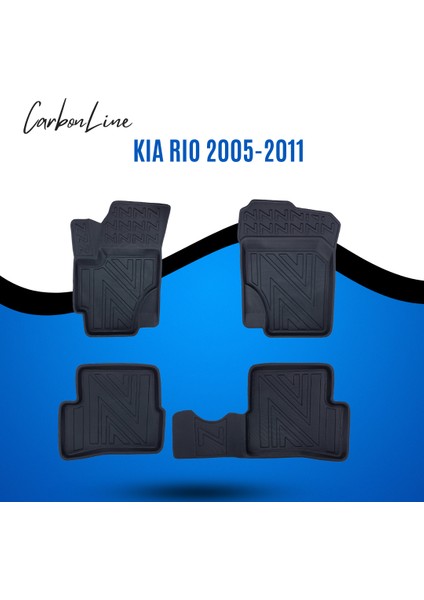Kıa Rıo 2005-2011 3D Carbonline Araca Özel Paspas