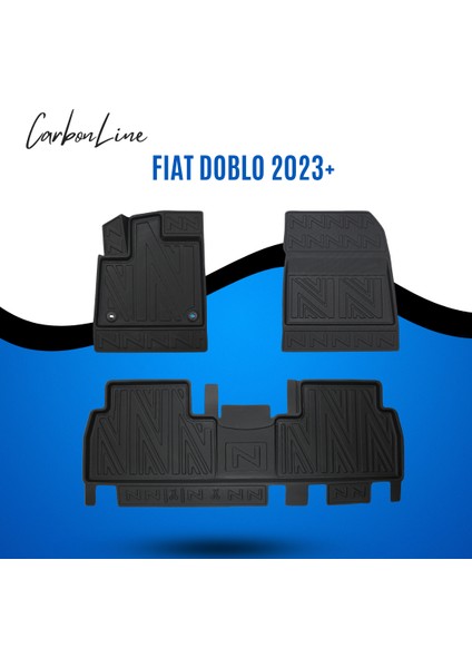 Fıat Doblo 2023+ 3D Carbonline Araca Özel Paspas