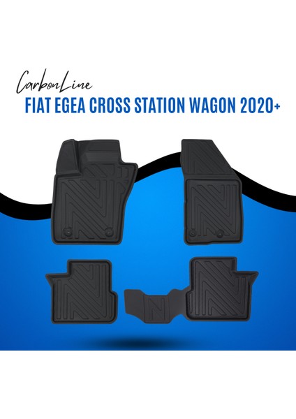 Fıat Egea Cross Statıon Wagon 2020+ 3D Carbonline Araca Özel Paspas