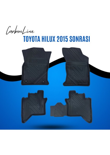 Toyota Hılux 2015 Sonrası 3D Carbonline Araca Özel Paspas