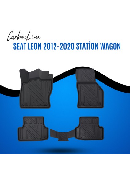 Seat Leon 2012-2020 Station Wagon 3D Carbonline Araca Özel Paspas