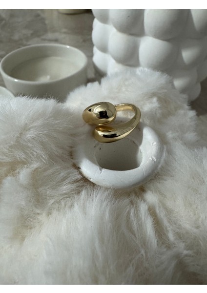 Bombe Sarmal Ayarlanabilir Gold Yüzük modelleri