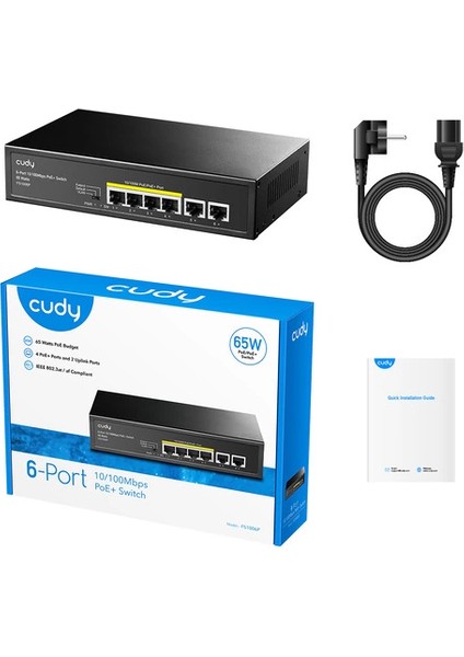 6-Port 10/100M Poe+ Switch 60W fırsatları