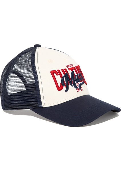 Mavi Logo Baskılı Beyaz Şapka 0911272-70069