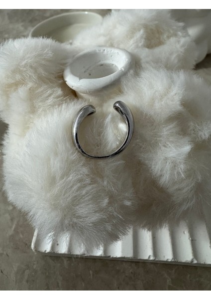 Orta Açık Bombe Silver Ayarlanabilir Yüzük modelleri