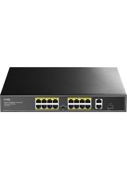 16PORT 10/100 Poe+2gb UP200W Switch