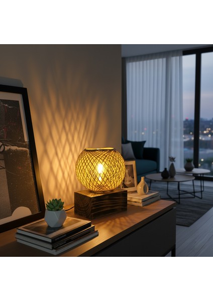 Ahşap Kaide Masa Lambası, Minimalist Gece Lambası, Endüstriyel Tasarım, Dekoratif Abajur Aydınlatma fiyatları