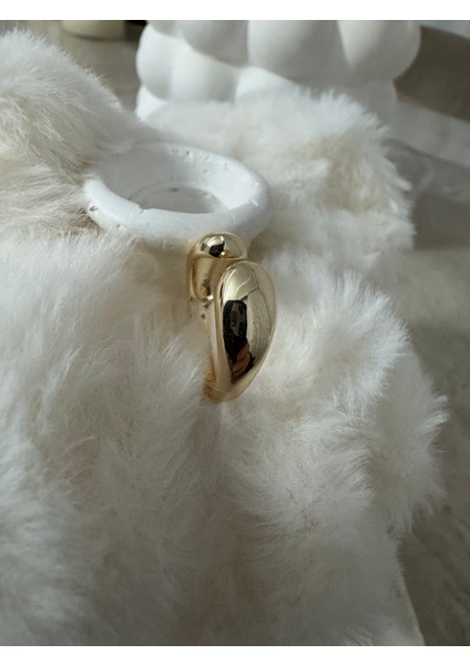 Orta Açık Bombe Gold Ayarlanabilir Yüzük