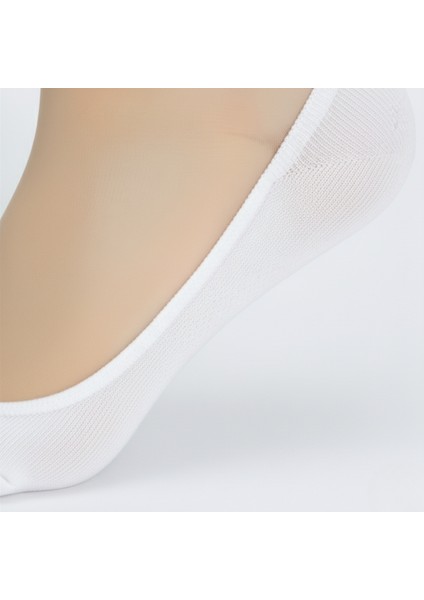Kadın Beyaz Dikişsiz Burunlu Pamuklu Babet Çorap fiyatları
