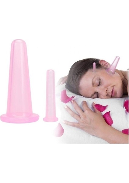 Hacamat Kupası Seti Silikon - 5li Set - Selülit Masaj Seti