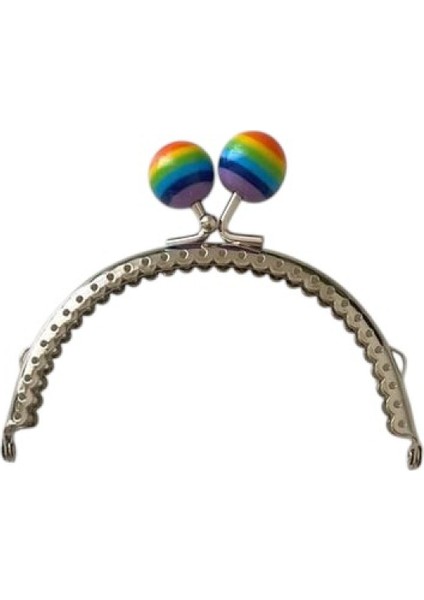 Çanta ve Cüzdan Klipsi Gökkuşağı Boncuklu 10,5 cm