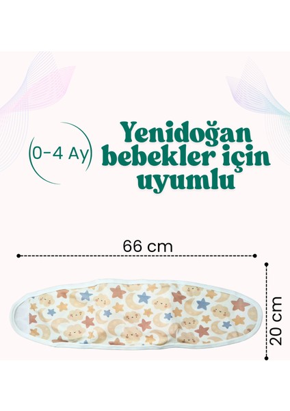 Bebek Yarım Kundak 0-4 Ay Bulut Desenli %100 Pamuk Çift Taraflı Bel Destekli Hazır Kemer Kundak indirimleri