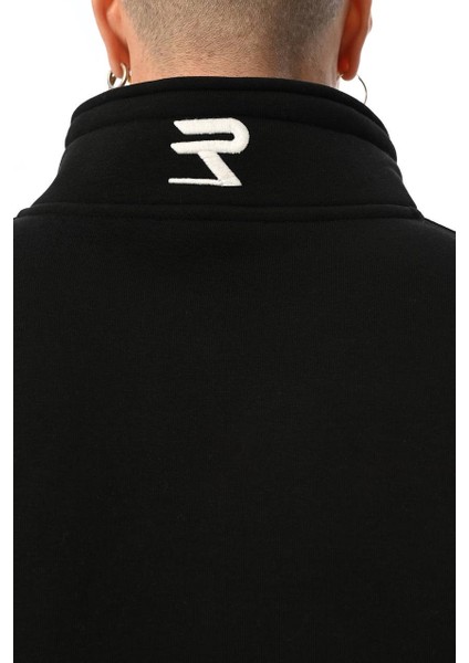 Sırt Yazı Detaylı Yarım Pat Fermuarlı Sweatshirt fiyatları