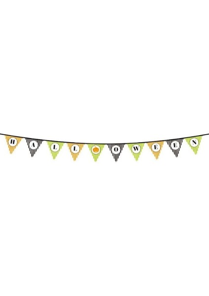 Cadılar Bayramı Kabak Temalı Halloween Yazılı Banner Süs Flama 3 Metre (5047) fiyatları