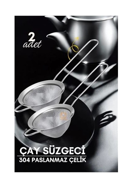 Klasik Çay Süzgeci 304 Paslanmaz Çelik 2 Adet fiyatları
