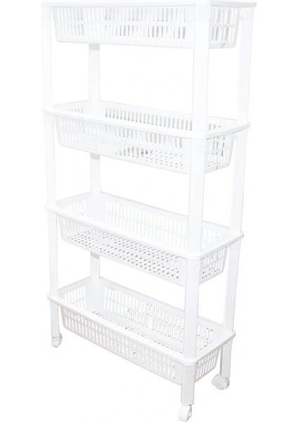 4 Katlı Düzenleyici - Raf Ünitesi Tekerlekli 510X205X945MM (5047)