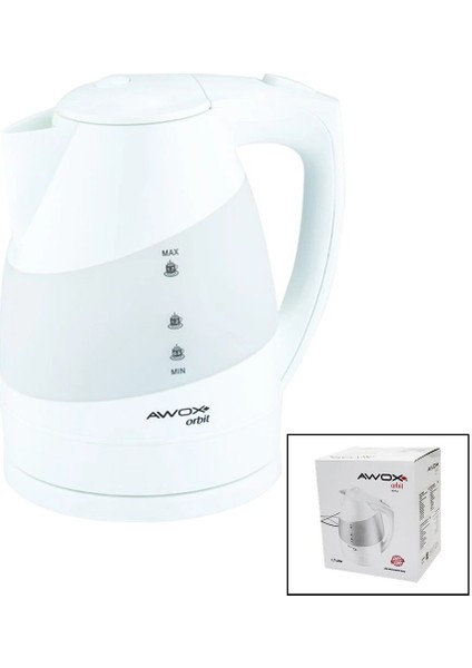 Kettle LED Aydınlatmalı Gövde - Gizli Rezistans Su Isıtıcısı 1.7lt Orbit (5047)