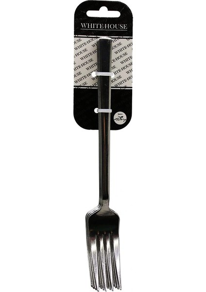 6 Parça Eko Çubuk Sade Metal Yemek Çatal 2mm (5047)