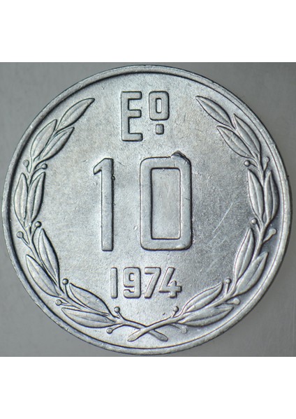 Şili 10 Eskudo 1974 Alüminyum 24,95 mm Çil. fiyatları