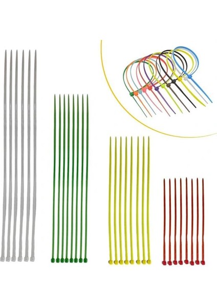 30 Parça Plastik Kablo Kelepçe Seti Kablo Düzenleyici Bağlama Bantları (5047)