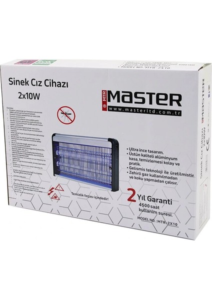 MTR-2X10 LXIK-210 Power Uv - 20W Sinek Öldürücü Cız Cihazı Makine 2X10W LED 8W - 60M2 (5047) fiyatları