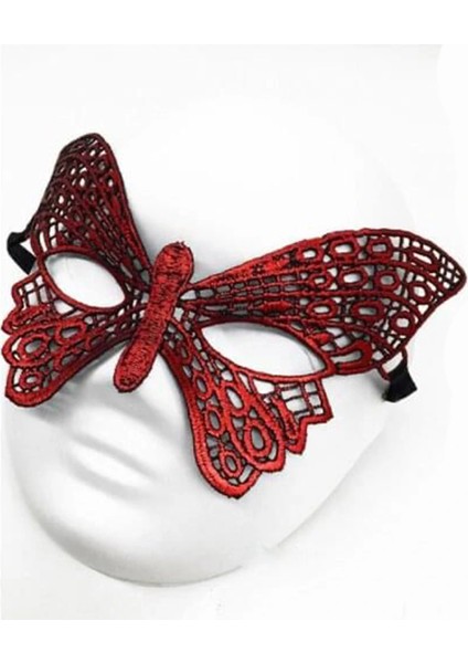 Kırmızı Dantel Masquerade Maskesi 7 No (5047) fiyatları