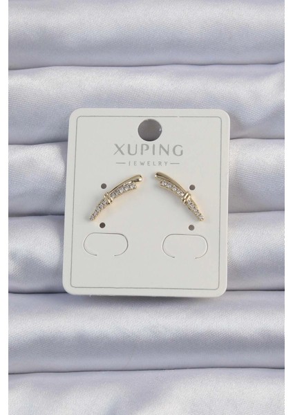 Xuping Gold Renk Zirkon Taşlı Küpe