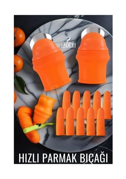 Hızlı Parmak Bıçağı Başparmak Sebze Kesici 2 Li Set fiyatları