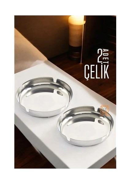 2 Li Set Çelik Küllük Veilleux Design
