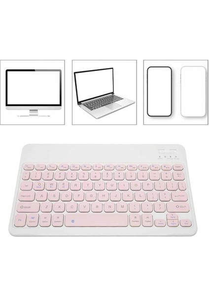 Bluetooth Şarj Edilebilir Mini Q Klavye Kablosuz Taşınabilir modelleri