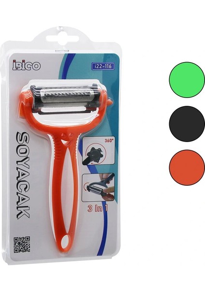 3ın1 Metal Soyacak Plastik Saplı (5047)