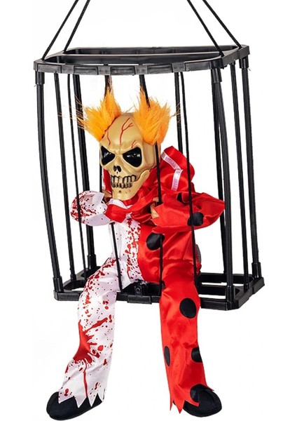 Hareketli Sesli Sensörlü Mahkum Joker Iskelet Dekorasyon 22X27 cm (5047) fiyatları