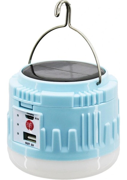 USB - Solar Şarjlı Askılı Kamp Lambası - Powerbank (5047) fiyatları