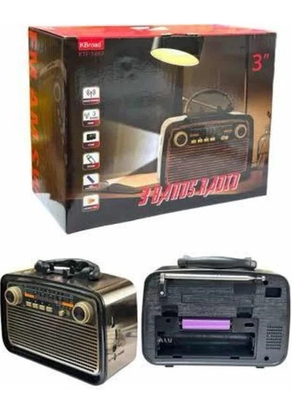 Nostalji Radyo Bluetooth Hoparlör Usb-Sd Kart Giriş LED Fener Işıklı Bataryalı Pilli modelleri