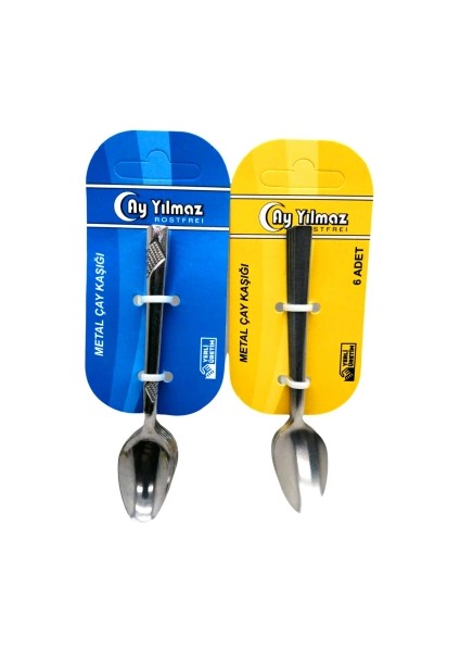 6 Parça Metal Çay Kaşık (5047)